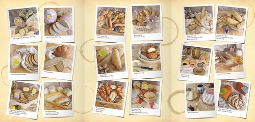Vnitřní dvojstrana katalogu pekárny Vacov