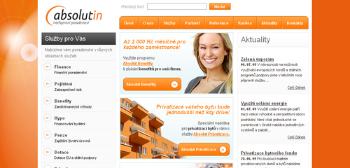 Homepage webu