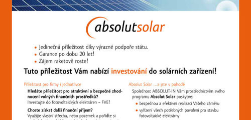 Inzerát Absolut Solar